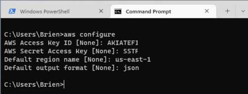 This is how you perform the final configuration for the  command line environment.