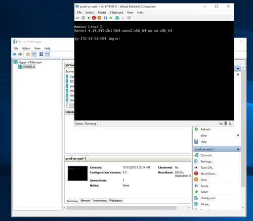 The gateway host virtual machine is running on Microsoft Hyper-V.