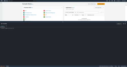 This is what AWS CloudShell looks like.