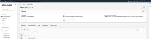 Select the Trust Relationships tab and click the Edit Trust Policy button.