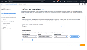 Figure 3: Choose Your VPC, Availability Zone and Subnet.