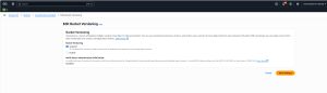 Figure 2: Choose the option to enable versioning.