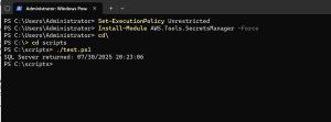 Figure 2: The script ran successfully.
