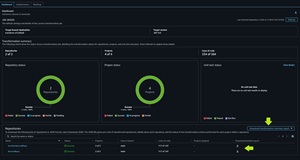 AWS Transform for .NET Dashboardd