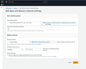 Figure 1:You can specify a custom retention period.