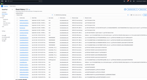 Figure 5: This is the CloudTrail Event History.