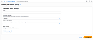 Creating a Partition Placement Group Requires You to Specify the Number of Partitions That You Want to Use.