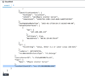 Find the Virtual Machine's vCenter ID