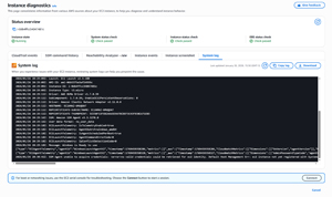 The System Log Can Sometimes Be Useful in Troubleshooting an Instance