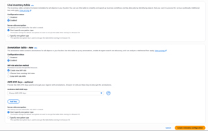 Figure 2: Enable Annotations and Click the Create Metadata Configuration Button.